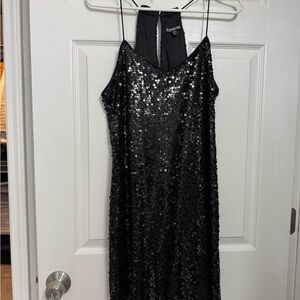 Express Black Sequin Dress